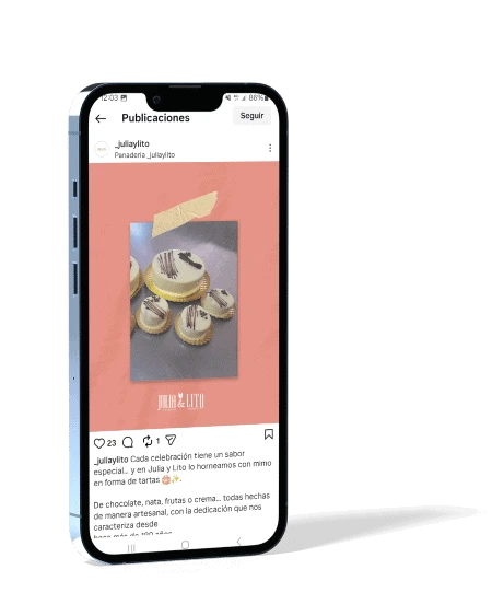 Diseño de contenido para redes sociales de Julia & Lito