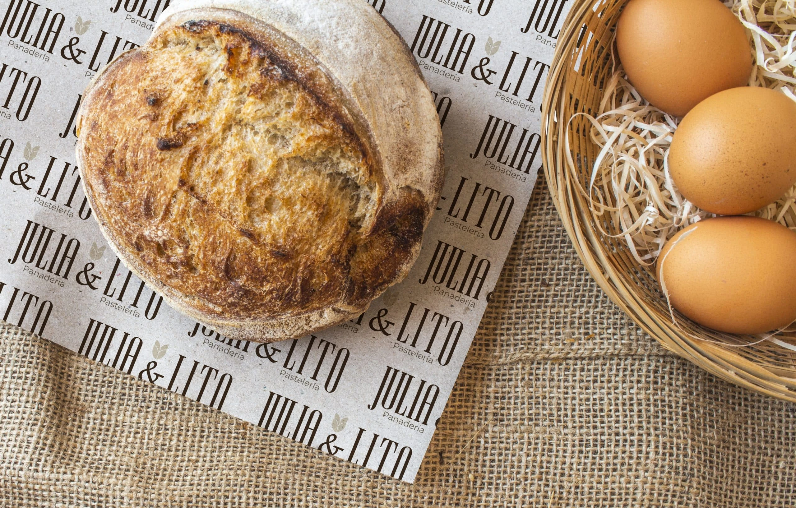 Aplicación de marca en packaging de Julia & Lito